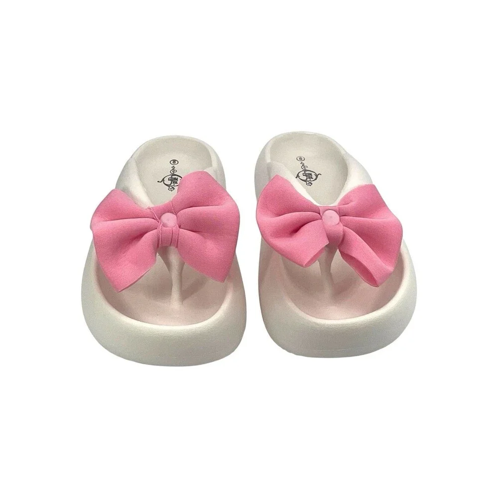 Women's Bow Pillow Flip Flops, Size 9 US - Barely Used - Picture 3 of 6